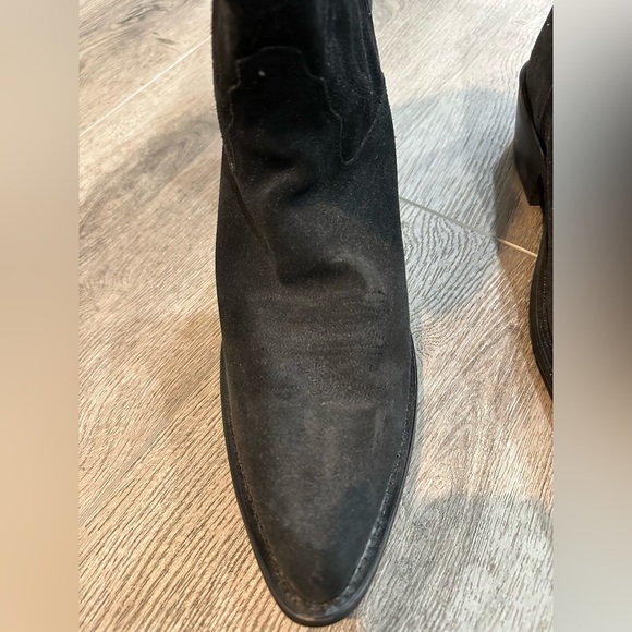 Old West men cowboy boots upper leather size 11 - Picture 9 of 11